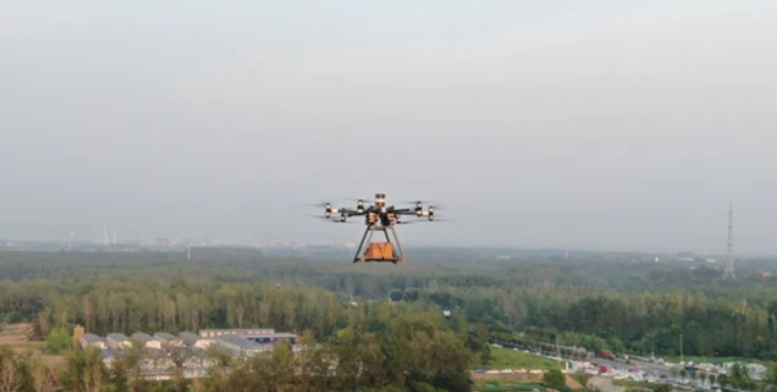 大圩葡萄“乘”飞机 无人机物流保鲜甜