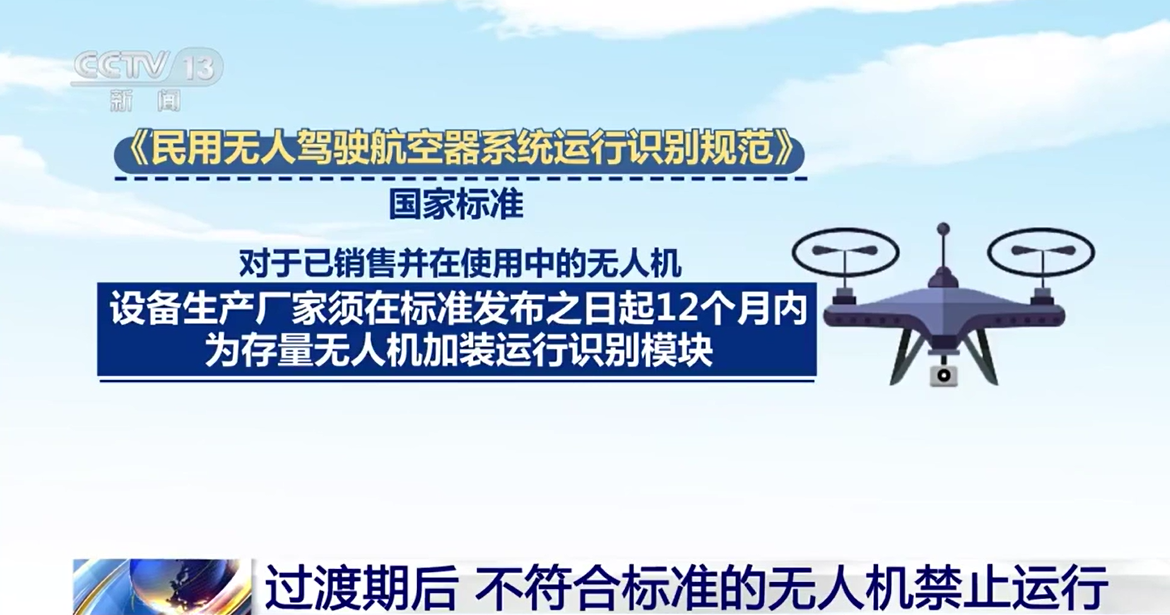 过渡期后不合规无人机将&ldquo;禁飞&rdquo; 详解两项无人机强制性国标